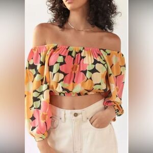Billabong Sun City Floral Cropped Top Women’s Medium
